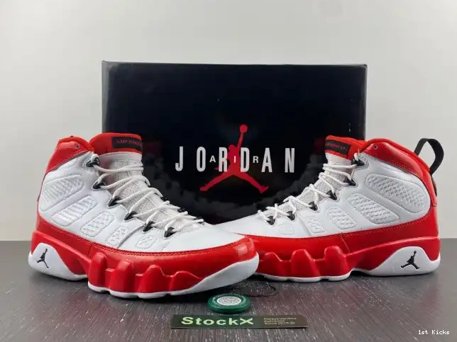 1st Kicks Air Retro Jordan White Gym 302370-160 9 Red 0522